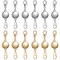 12 Pieces Locking Magnetic Jewelry Clasp Round Necklace Clasp Closures Bracelet Extender for Jewelry Making (Gold, Silver)